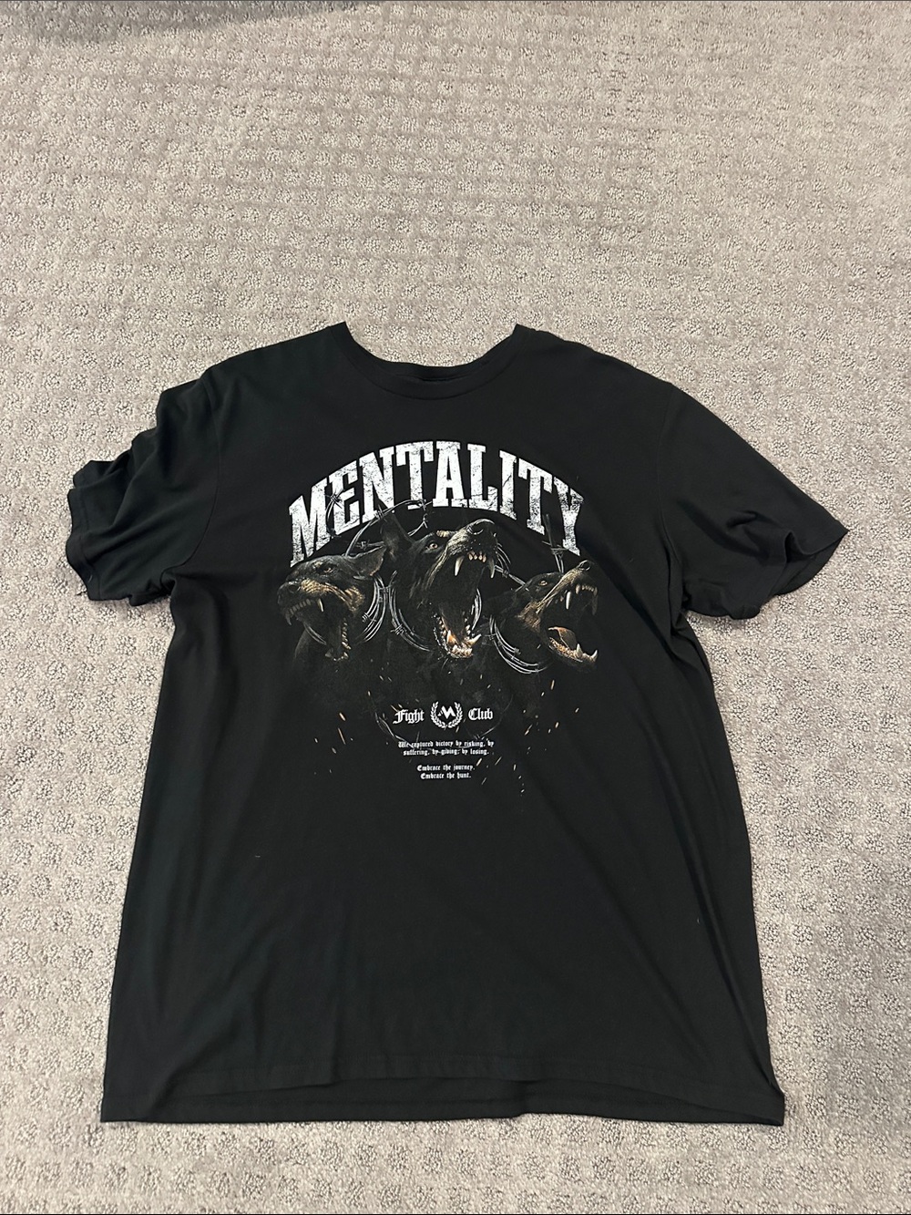 Mentality Black Graphic Crew Neck T-Shirt